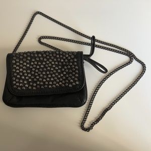 Small Black purse with chain shoulder strap